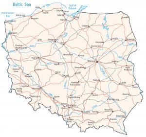 Map of Poland – Cities and Roads