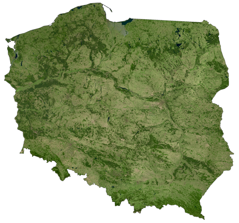 Poland Satellite Map