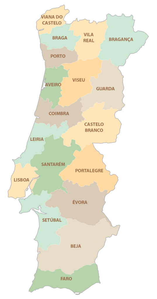 Portugal Districts Map