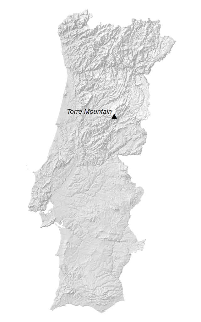 Portugal Elevation Map