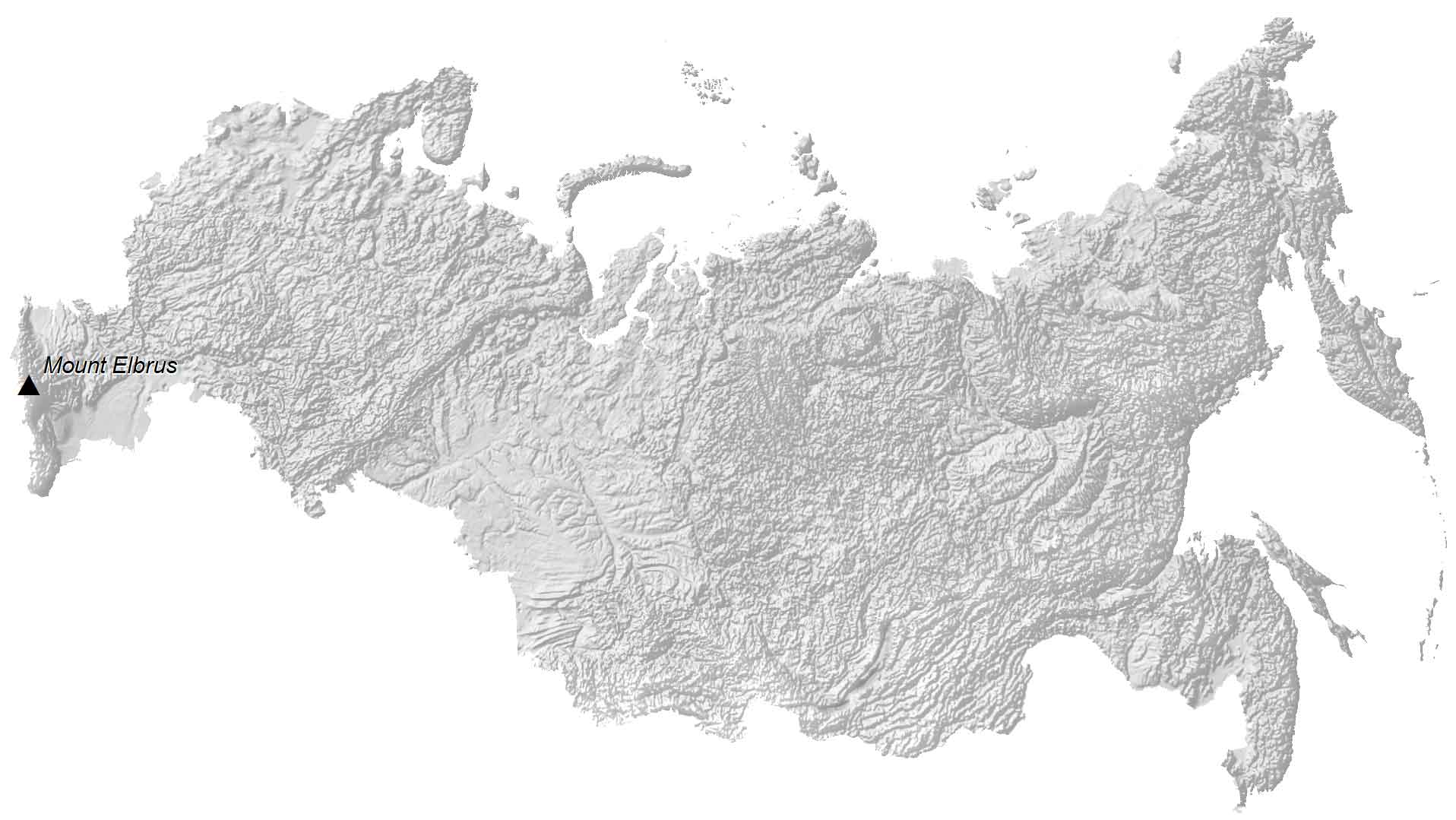 Russia Elevation Map
