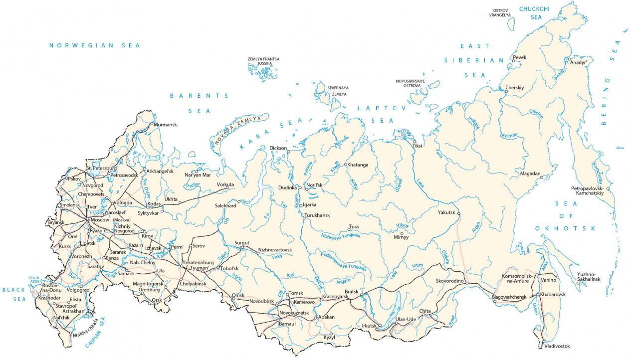 Russia Map GIS Geography   Russia Map 1265x722 