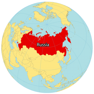 map which continent is russia located