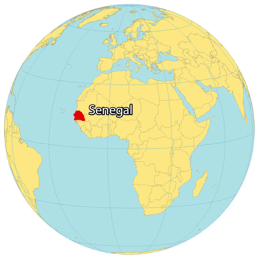 Senegal World Map