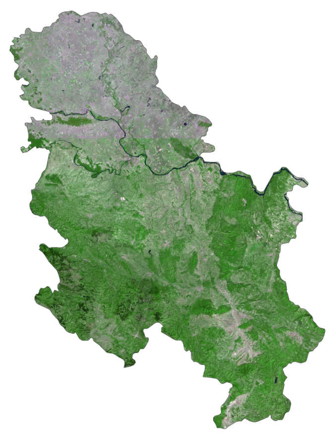 Serbia Satellite Map