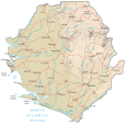Sierra Leone Physical Map