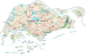 Singapore Physical Map