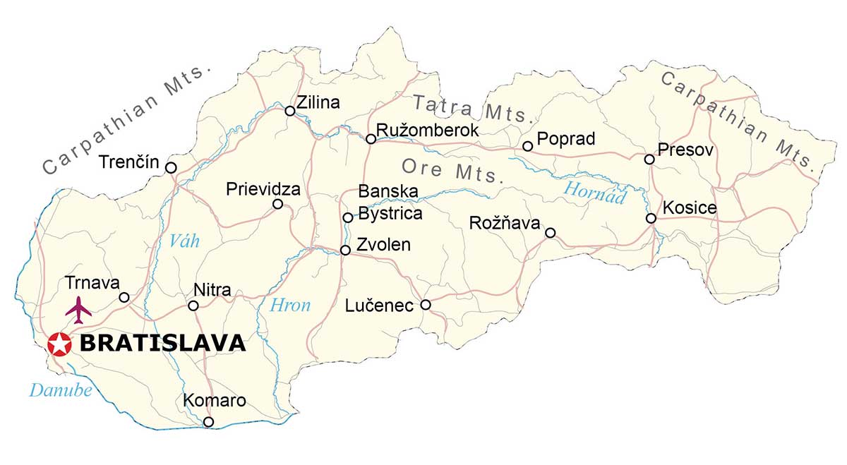 Map Of Slovakia GIS Geography Map Of Slovakia GIS Geography