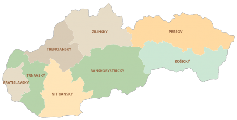 Slovakia Regions Map