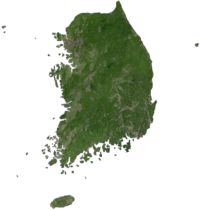 South Korea Satellite Map