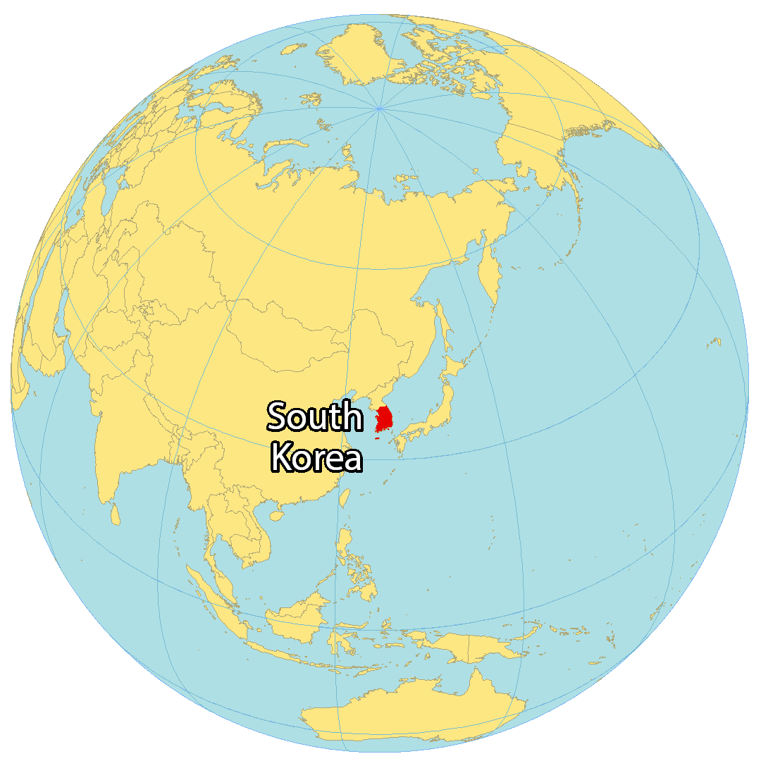 South Korea In Map Of World Map Of South Korea - Gis Geography