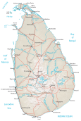 Sri Lanka Physical Map