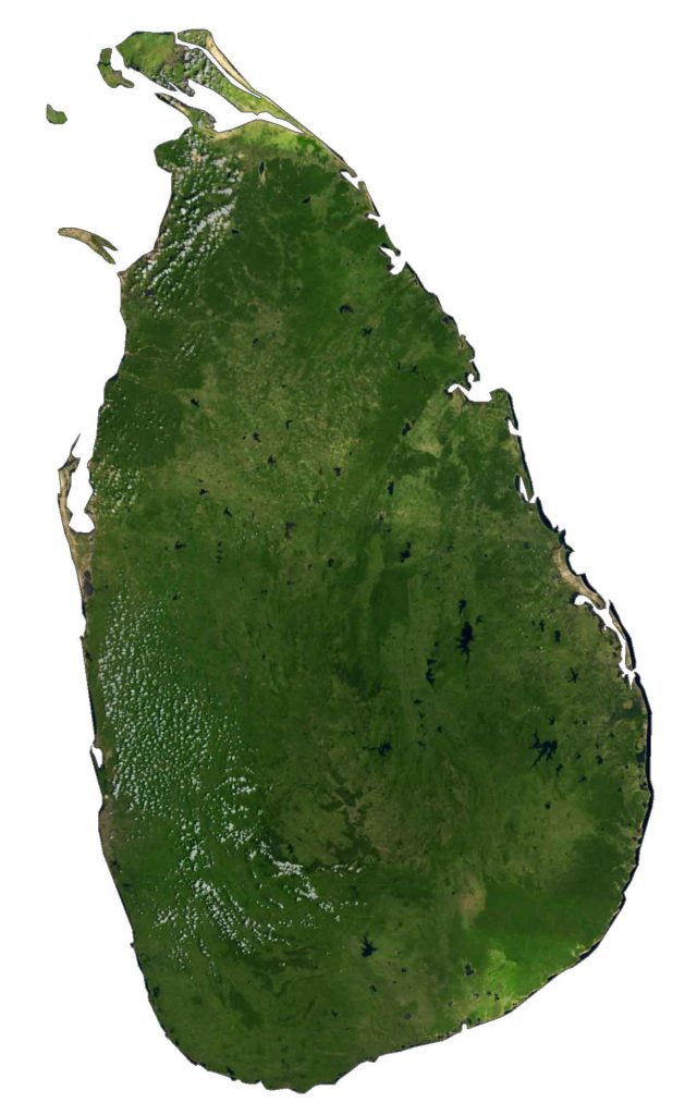 Sri Lanka Satellite Map