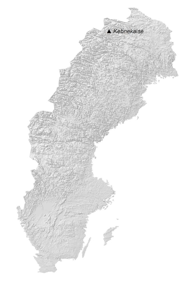 Sweden Elevation Map