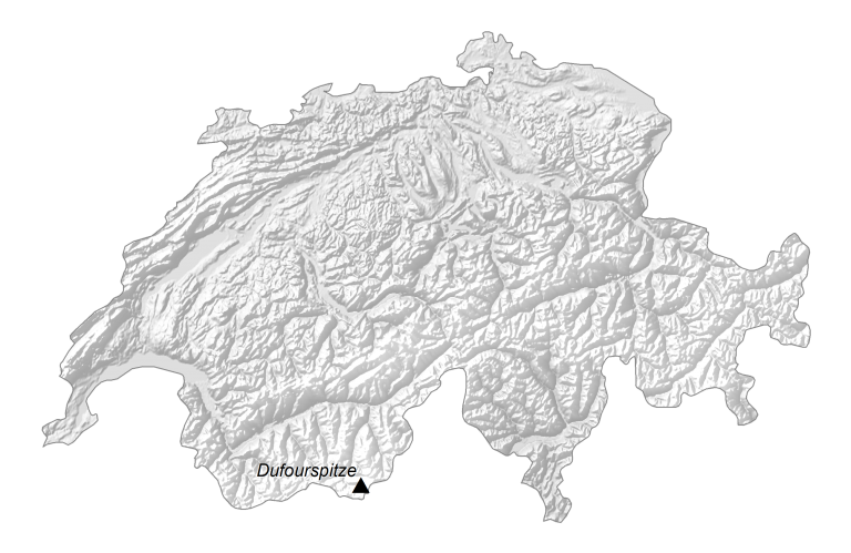 Switzerland Elevation Map