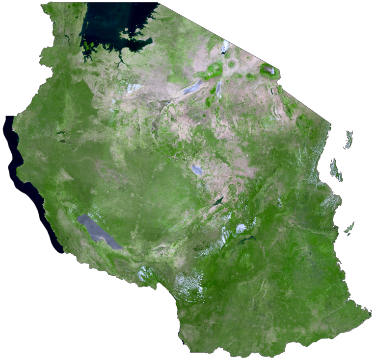 Tanzania Satellite Map