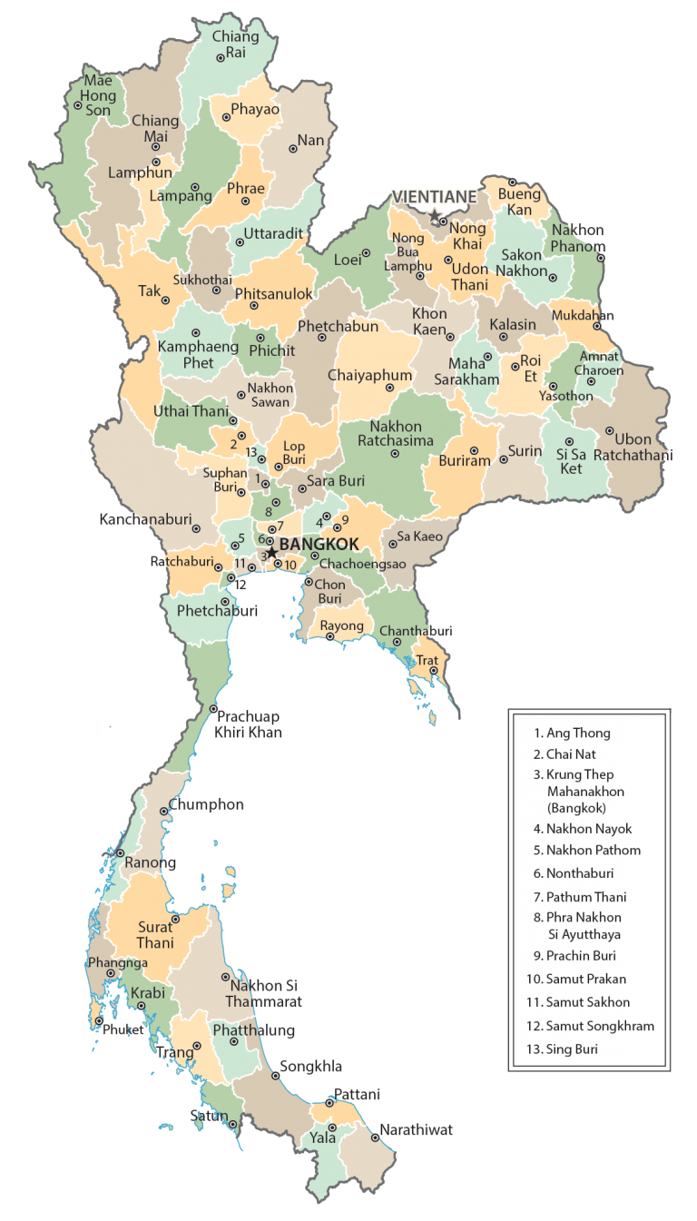Thailand Province Map