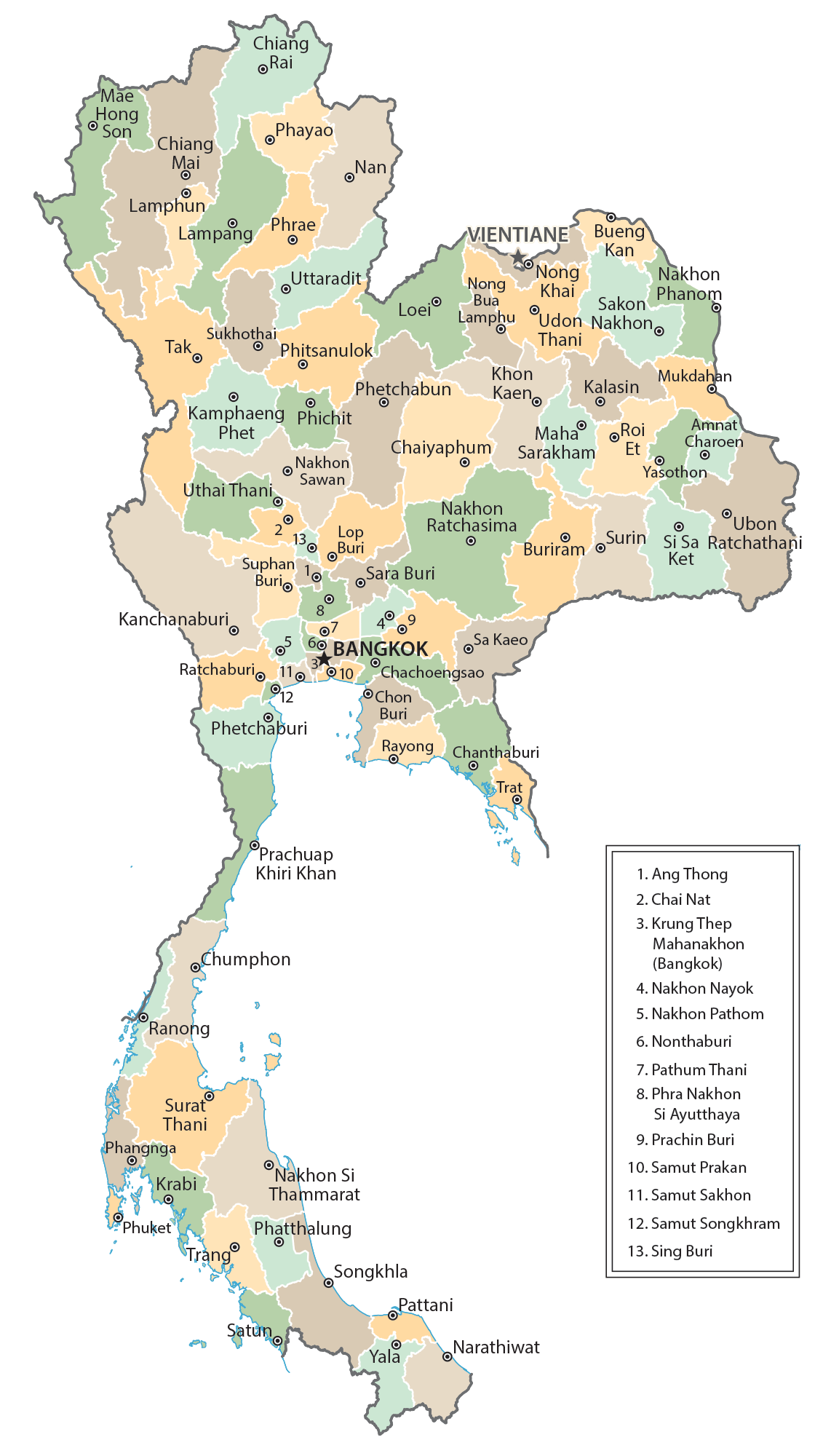 Thailand Province Map