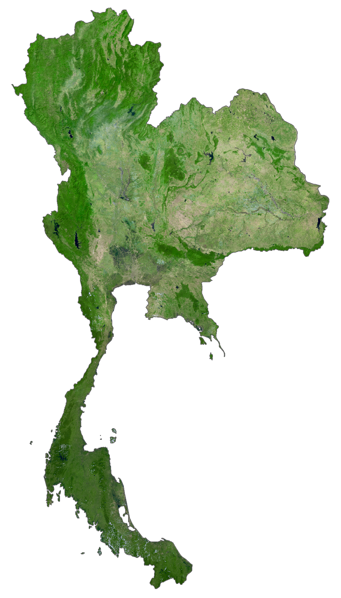 Thailand Satellite Map