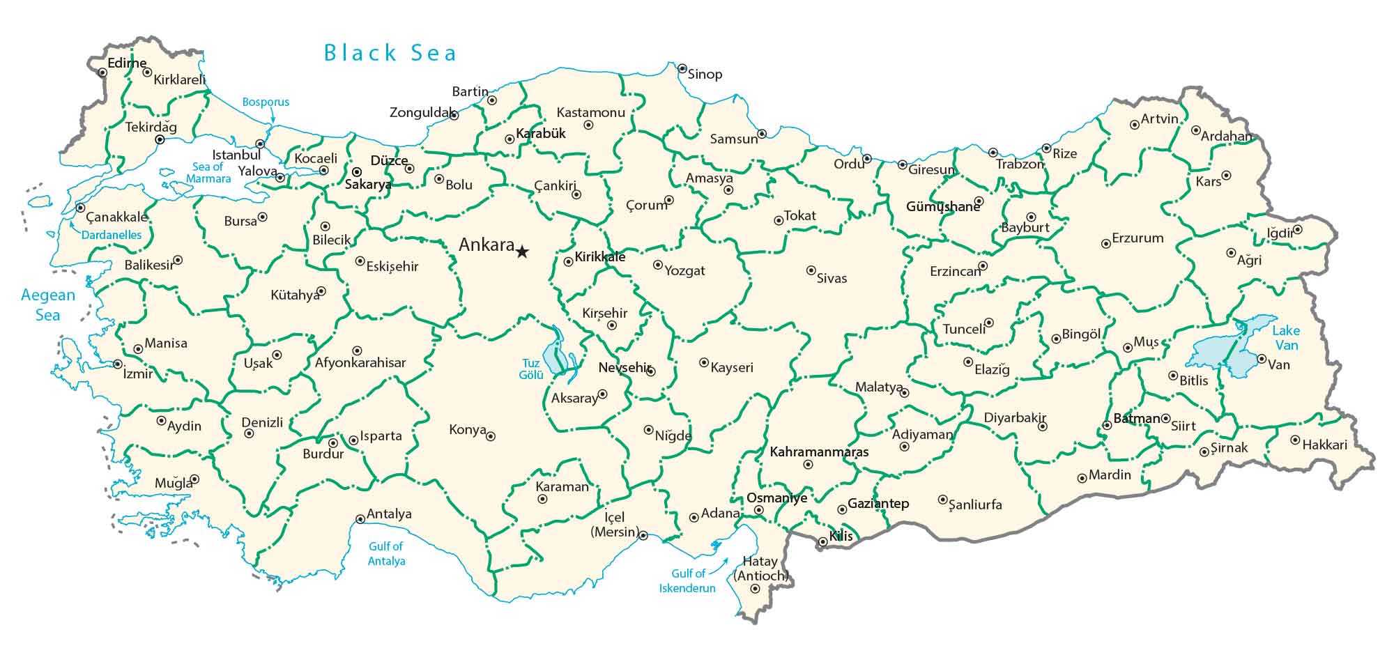 Turkey Province Map
