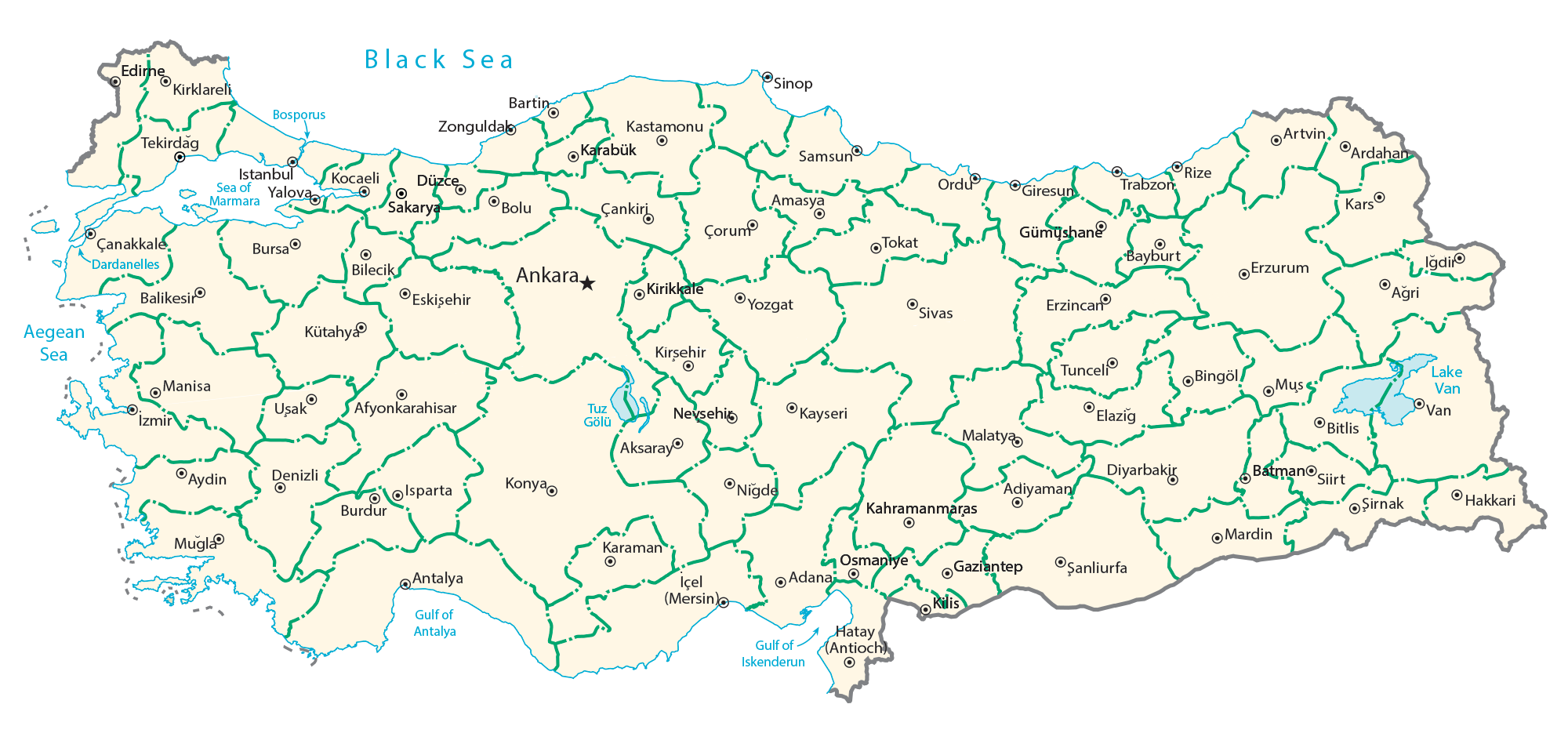 Turkey Province Map
