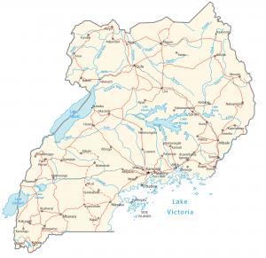 Uganda Map – Cities and Roads