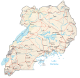 Uganda Physical Map