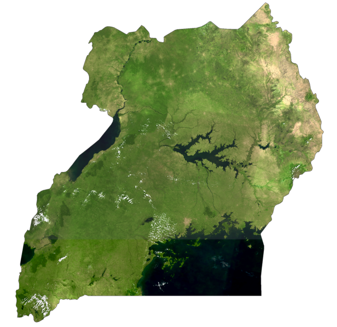 Uganda Satellite Map