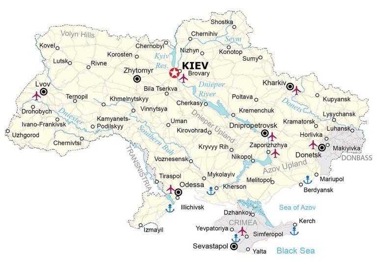 Top 6 map of ukraine with cities 2022