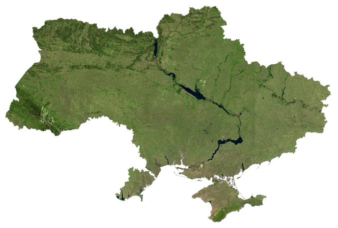 Ukraine Satellite Map