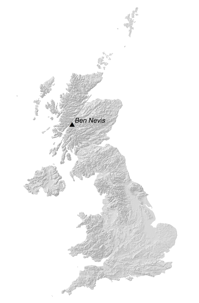 United Kingdom Elevation Map