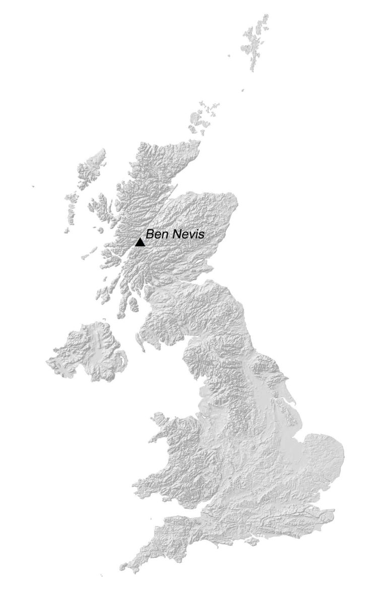 United Kingdom Elevation Map