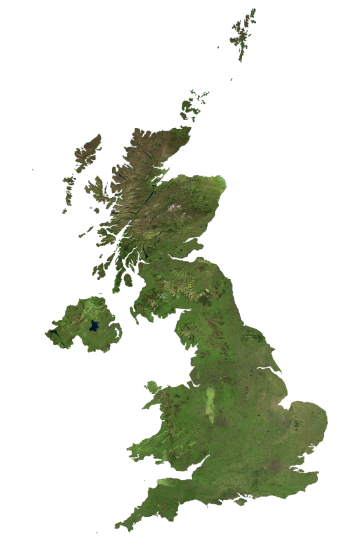 United Kingdom Satellite Map