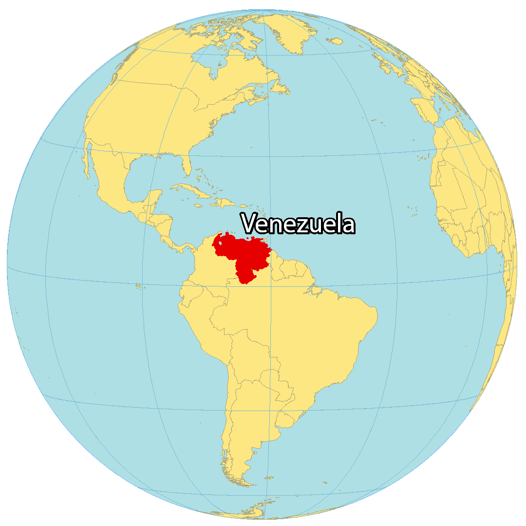 Venezuela Map In World - United States Map