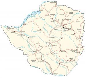 Zimbabwe Map – Cities and Roads