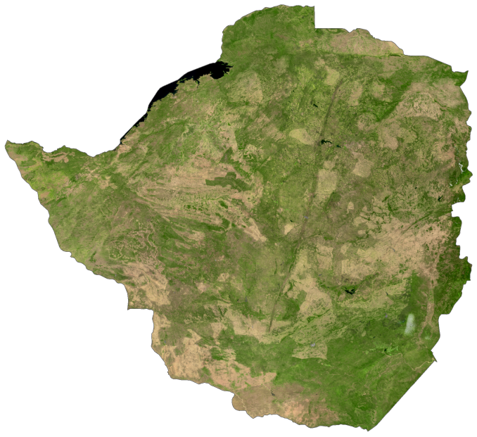 Zimbabwe Satellite Map