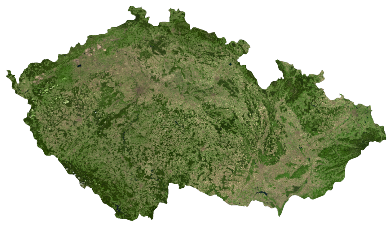 捷克共和国卫星地图