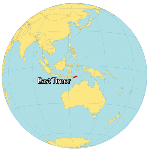 timor sea on world map