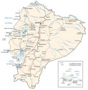 Map of Ecuador – Cities and Roads