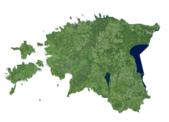 爱沙尼亚卫星地图