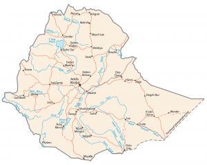 Ethiopia Map and Satellite Image