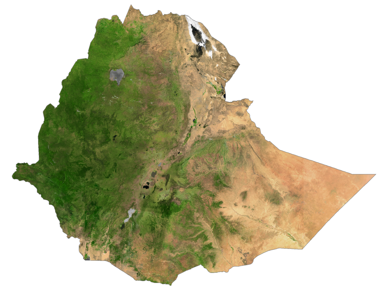 Ethiopia Satellite Map