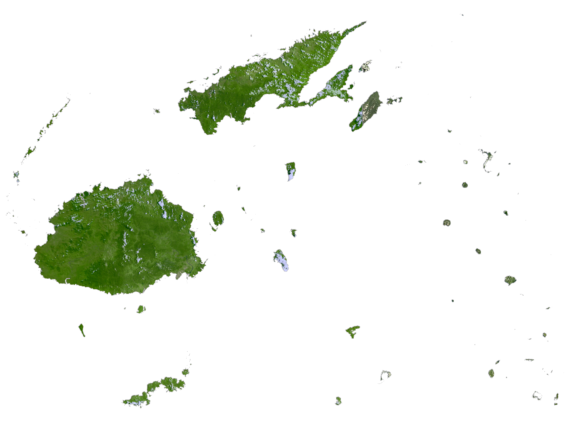 Fiji Satellite Map