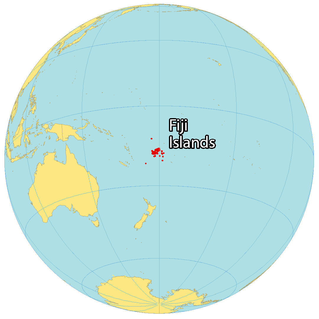 Fiji World Map 