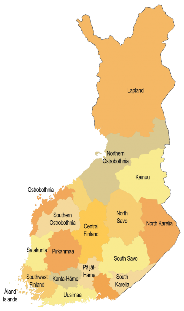 Finland Regions Map