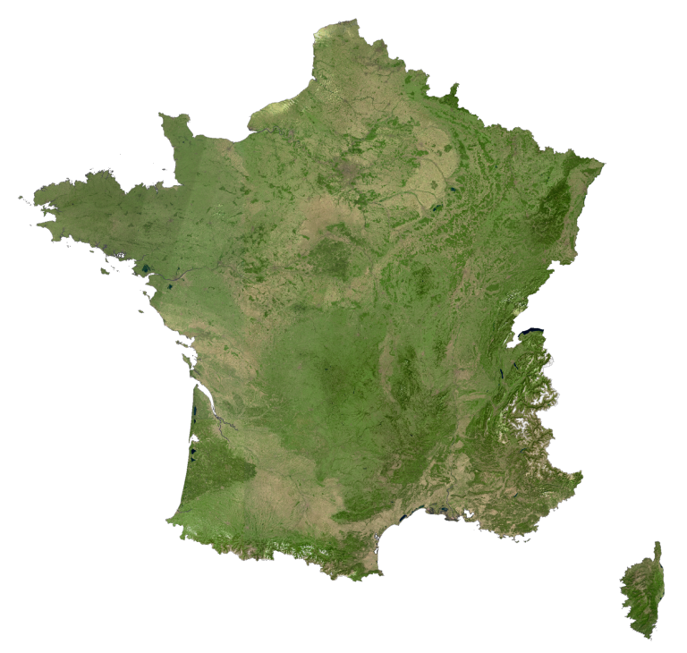 France Satellite Map