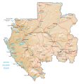 Gabon Physical Map