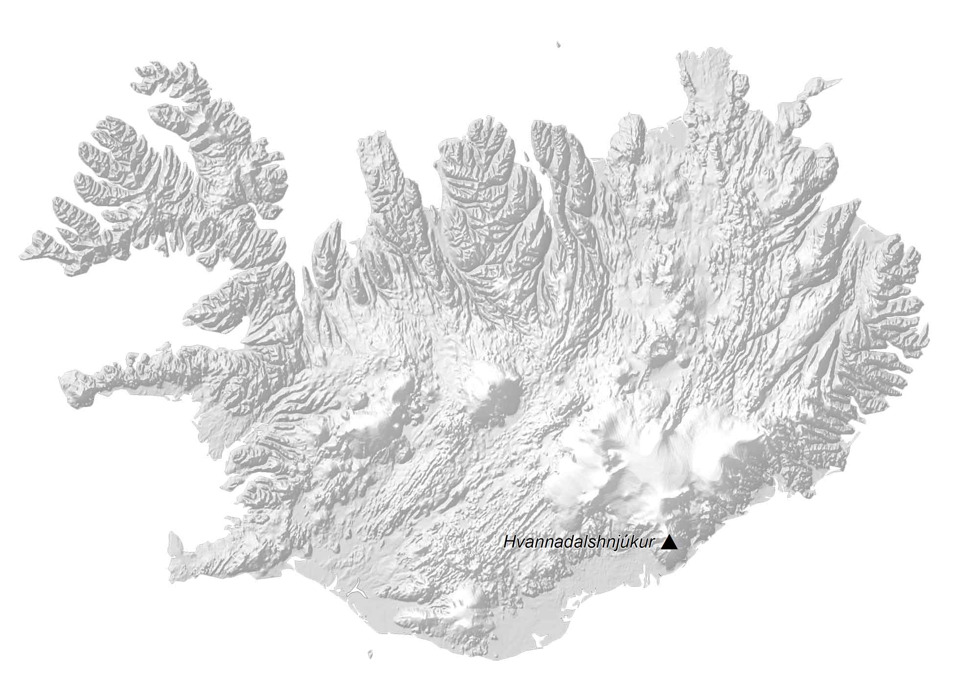 Iceland Elevation Map