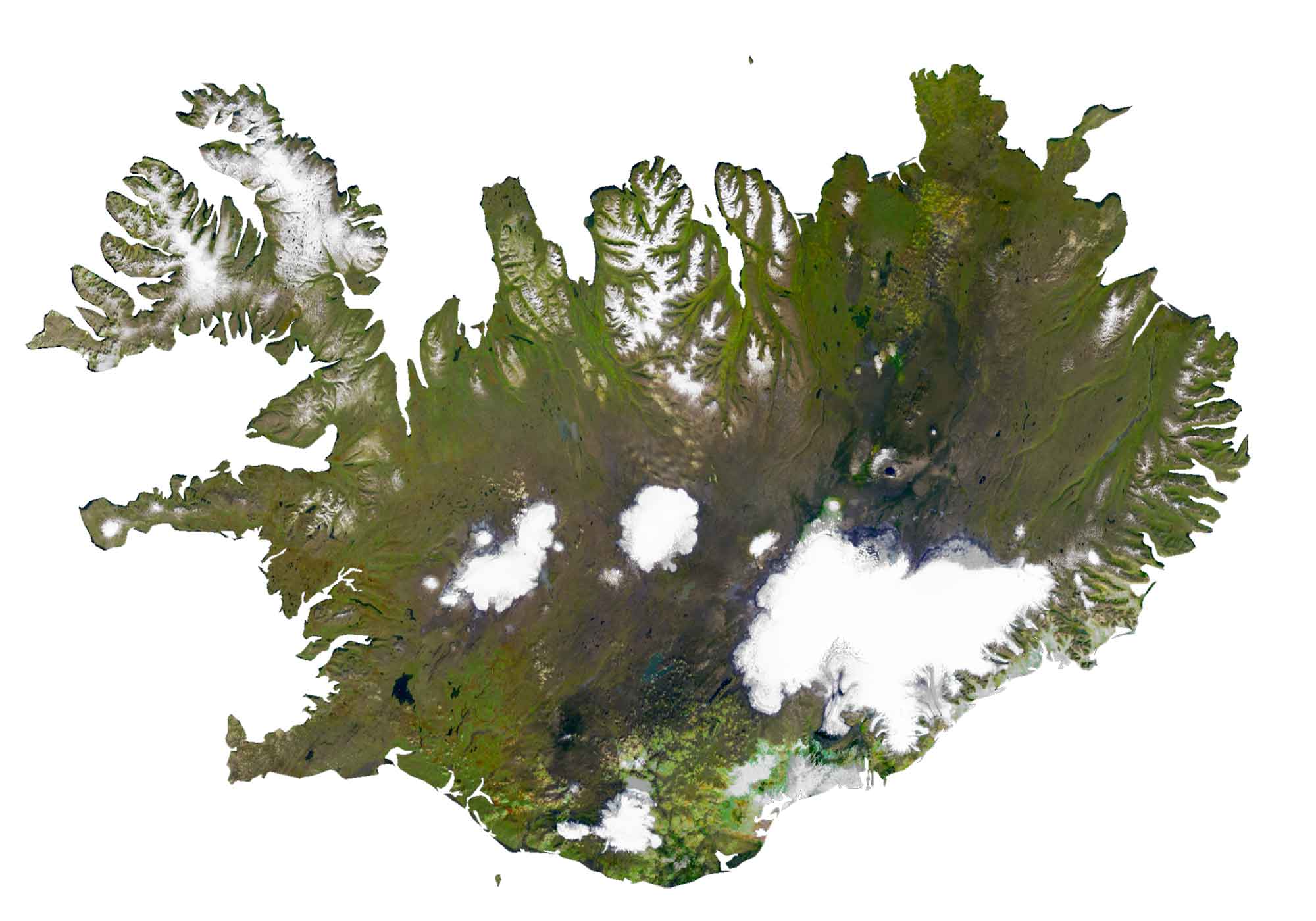 Iceland Satellite Map