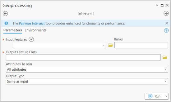 Intersect Tool ArcGIS Pro